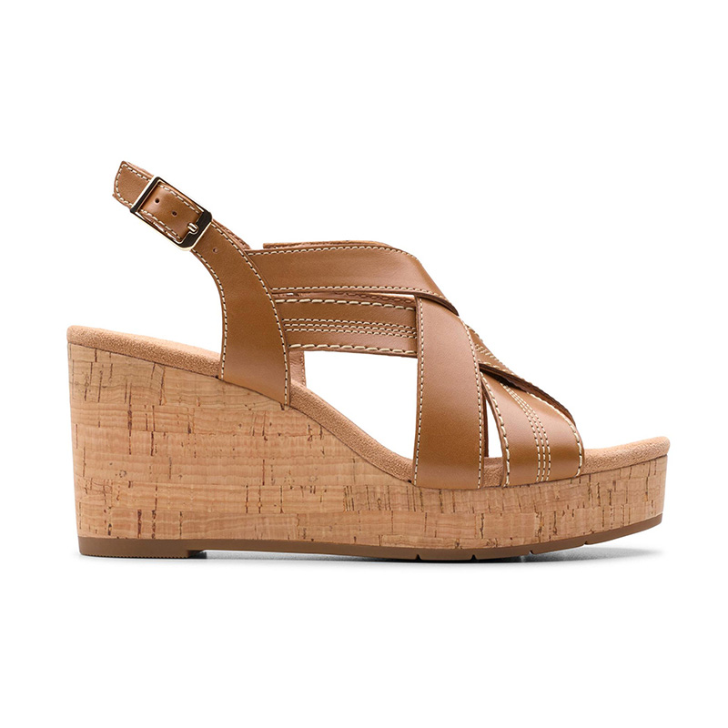 Sandalias de plataforma de corcho con tiras cruzadas