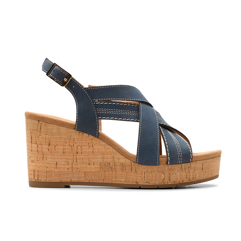 Sandalias de plataforma de corcho con tiras cruzadas