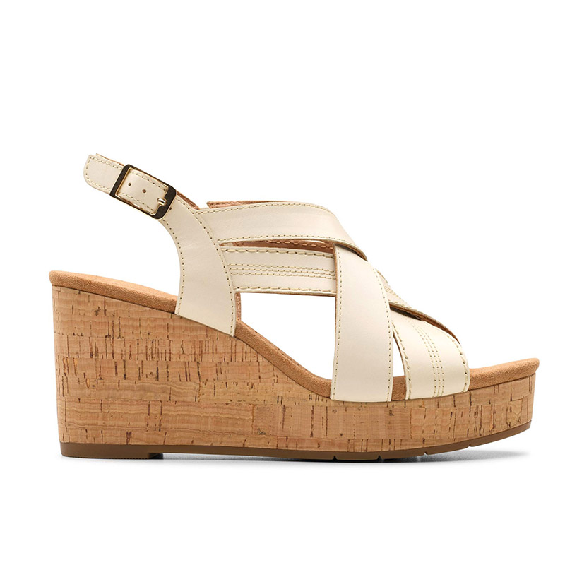 Sandalias de plataforma de corcho con tiras cruzadas