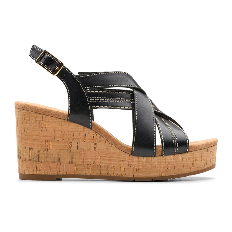 Sandalias de plataforma de corcho con tiras cruzadas