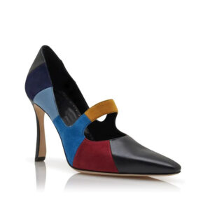 Multicoloured Suede Mary Jane Pumps