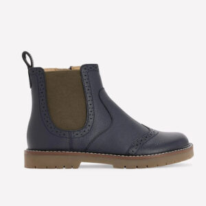 Kids Brogue Chelsea Leather Boots