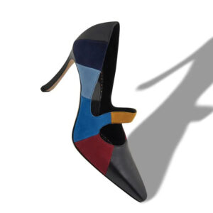 Multicoloured Suede Mary Jane Pumps