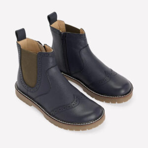 Kids Brogue Chelsea Leather Boots