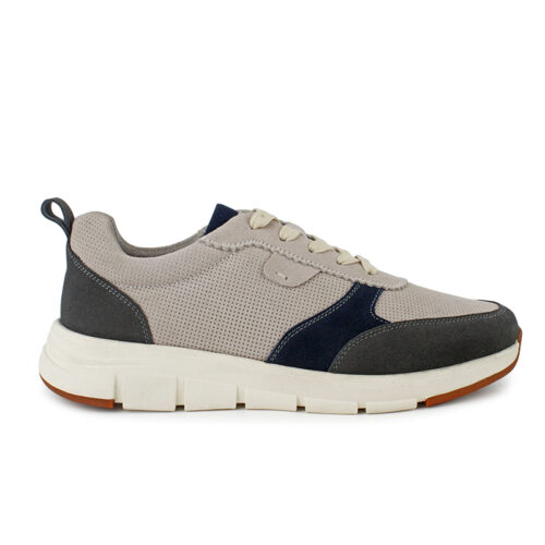 Men’s Multi Material Lace-up Casual Sneakers