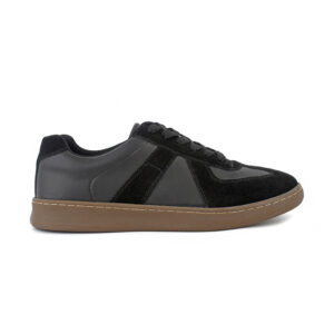 Tenis minimalistas retro negros para hombre, estilo Court Gum