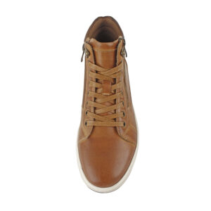 Men's Vintage Tan Leather High Cut Casual Trainers