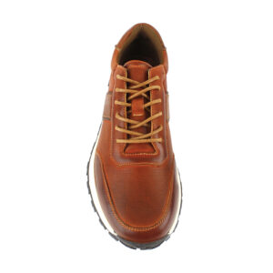 Tenis retro de correr de piel de grano completo estilo vintage para hombre