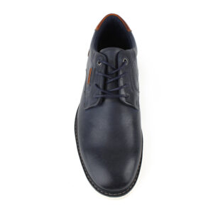 Men's Navy Lightweight Lace-Up Casual Leather Shoes