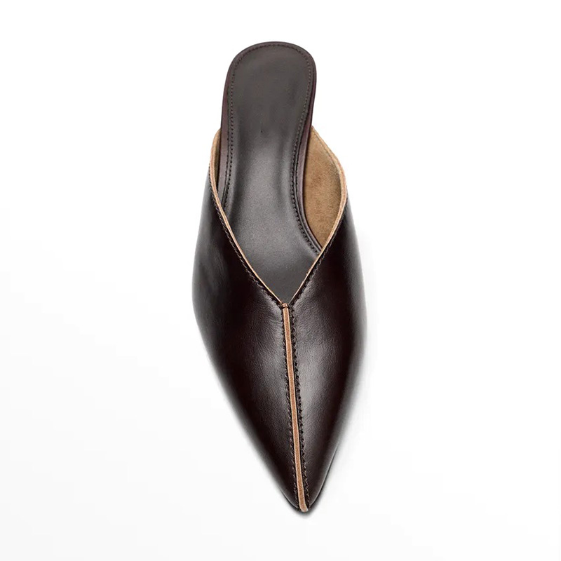 Pointed Toe Kitten Heel Mules