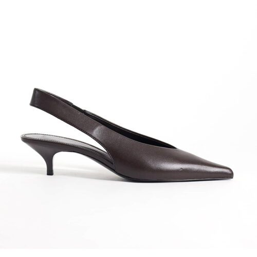 Pointed Toe Slingback Kitten Heels