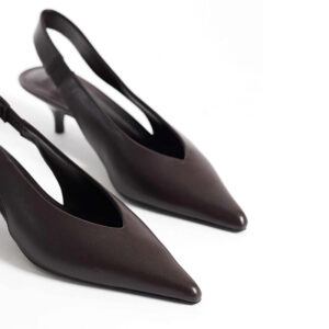 Pointed Toe Slingback Kitten Heels