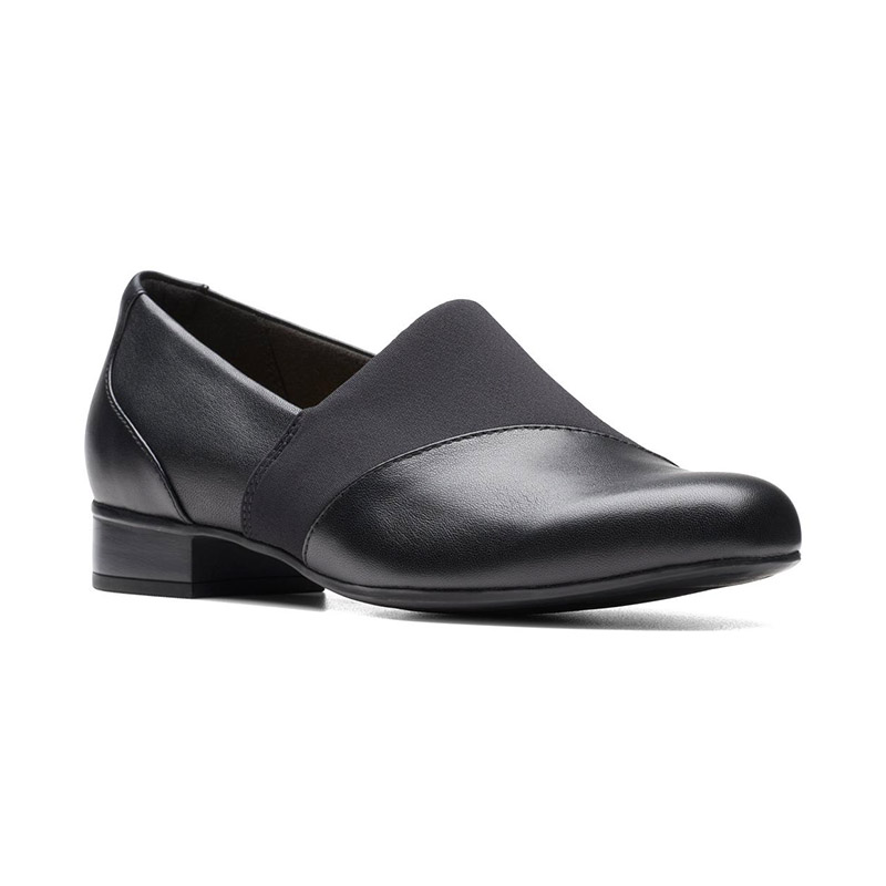 Zapatos sin cordones con punta redonda y tacón bajo de bloque
