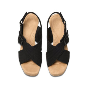 Sandalias de plataforma con cuña de corcho y tiras entrecruzadas