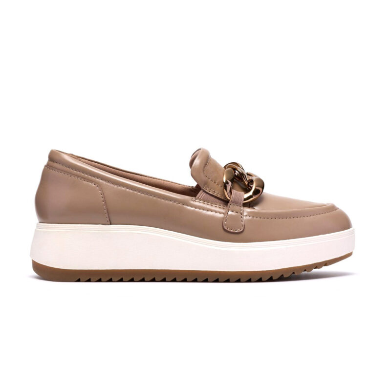 Mocasines de plataforma con adorno de cadena