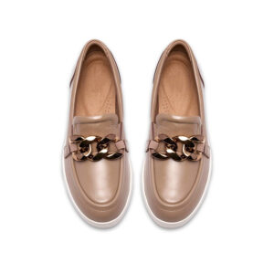Mocasines de plataforma con adorno de cadena