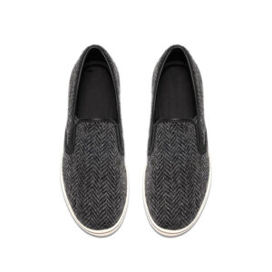 Herringbone Woven Slip-On Platform Sneakers