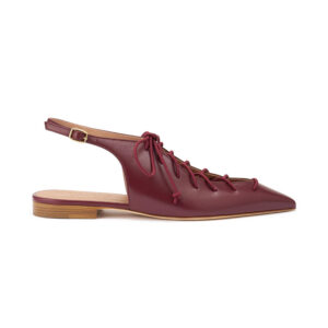 Lace-Up Pointed Toe Slingback Flats