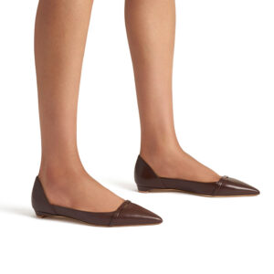 Pointed Toe D'Orsay Flat with Front Strap