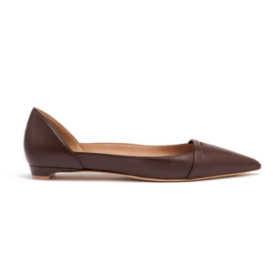 Pointed Toe D'Orsay Flat with Front Strap