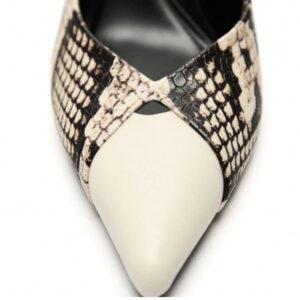 Snake Print Slingback High Heel Pumps