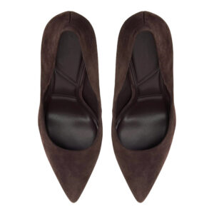 Dark Brown Suede Pointed Toe Stiletto Pumps