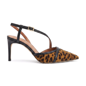 Leopard Print Crisscross Slingback Stiletto Heels