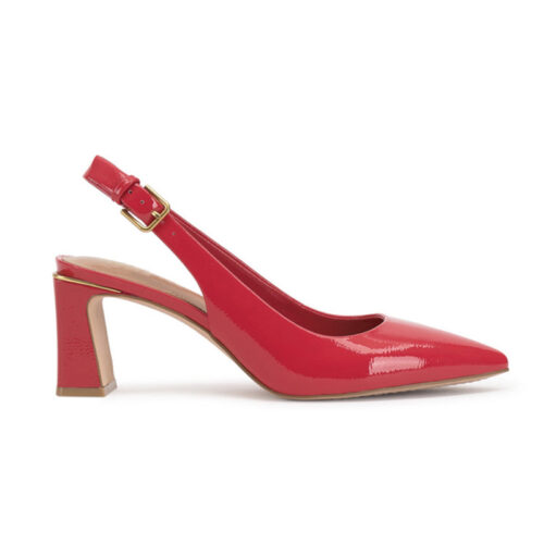 Pointed Toe Slingback Block Heel Pumps