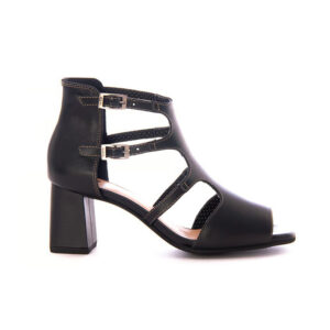 Cutout Ankle Strap Block Heel Sandals