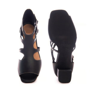 Cutout Ankle Strap Block Heel Sandals