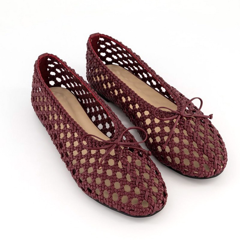 Woven Mesh Ballet Flats