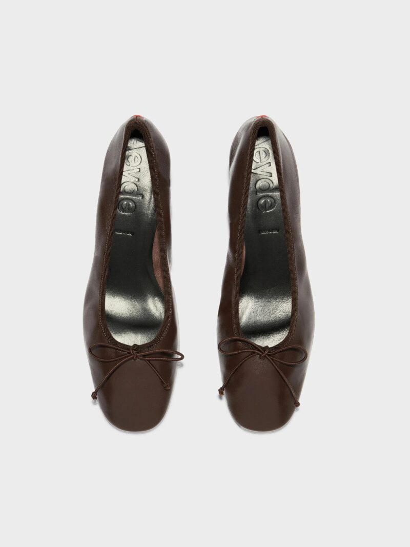 Square Toe Bow Low Block Heel Ballet Pumps