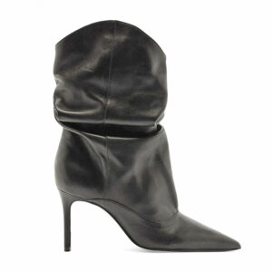 Slouchy Pointed Toe Stiletto Heel Ankle Boots