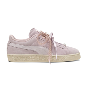 Pearl Lace Ribbon Lace Up Flat Sneakers