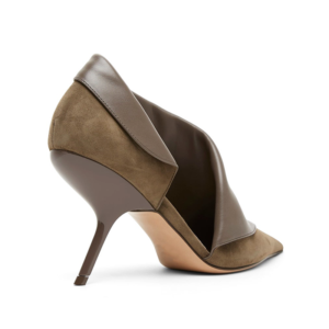 Pointed Toe Stiletto Heel Foldover Leather Booties